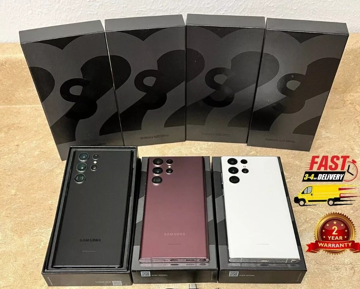 New Sealed Samsung Galaxy S22 Ultra 5G 128GB/256GB/512GB Network Unlocked