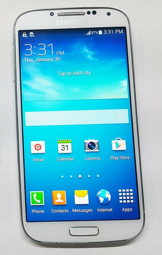 Samsung SGH-M919 Galaxy S4 4G LTE White Frost Unlocked, Tested, 30 Days