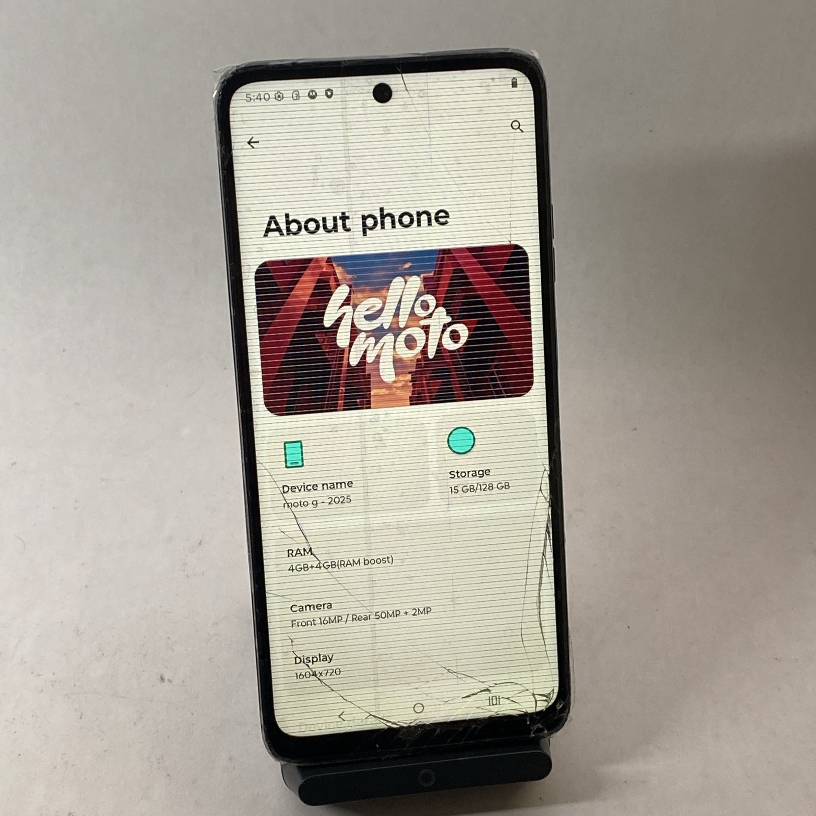 Motorola Moto G 5G 2025 128GB Forest Gray Unlocked XT2513-1 READ