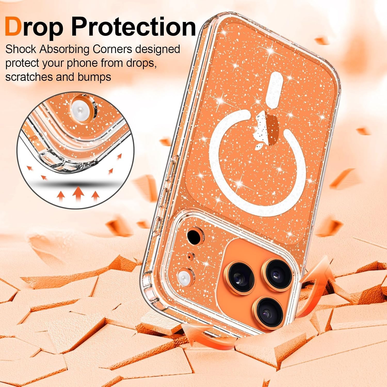 iPhone 17 Pro Max Case Soft TPU Shockproof Protective Phone Cover Clear