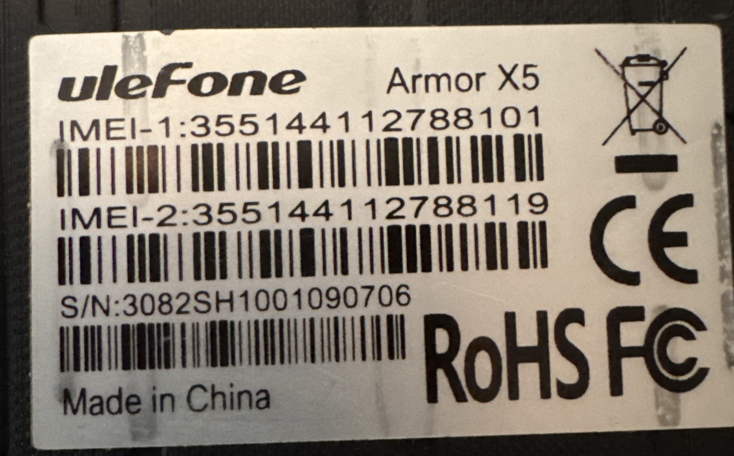 Ulefone Armor X5 (Unknown) Black SmartPhone Good Used 32gb Dual Sim LCD Broken