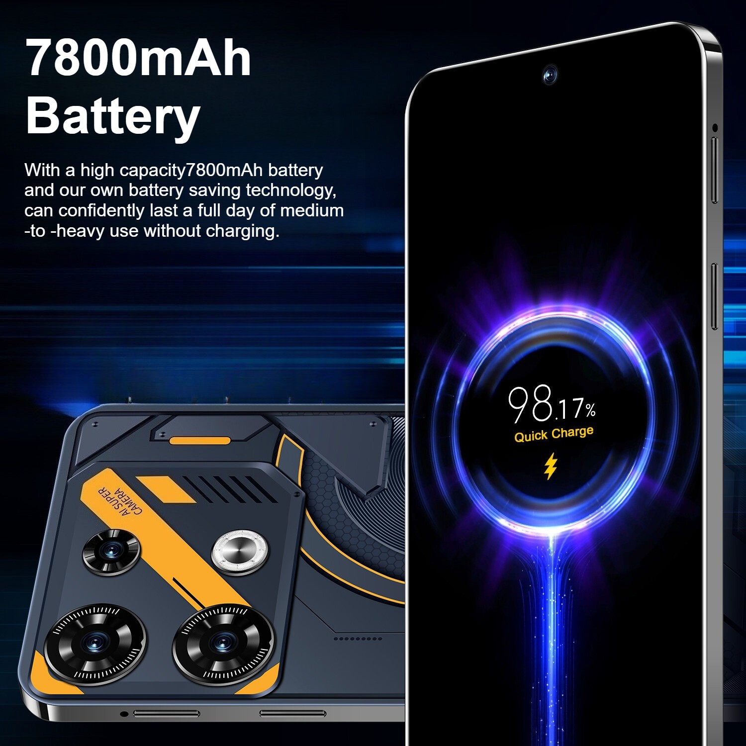 GT10 Pro Smartphone 6.8″ HD Factory Unlocked Android 8+256GB 7800mAh Dual SIM