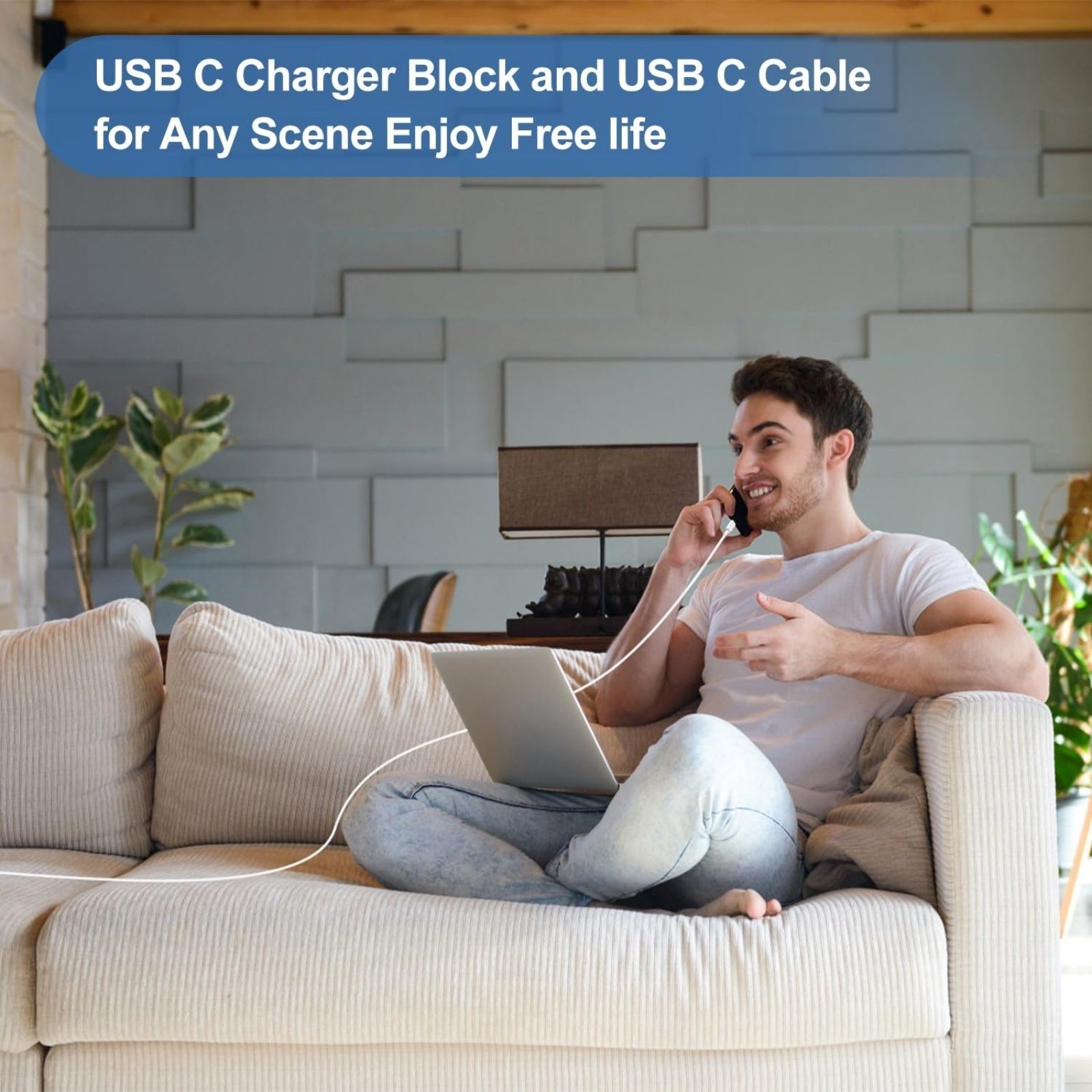 iPhone 17 16 15 Fast Charger and 10ft Type C to C Cable Cord Long, 20W USB C Plu