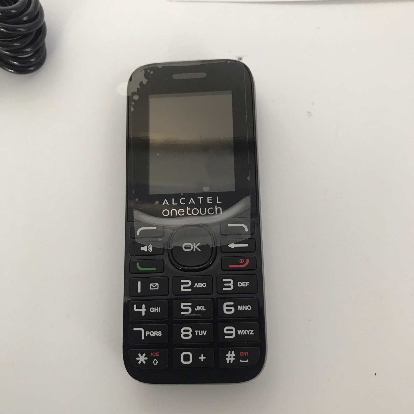 Alcatel 1018B OneTouch Black Bar Phone Single SIM Color Screen