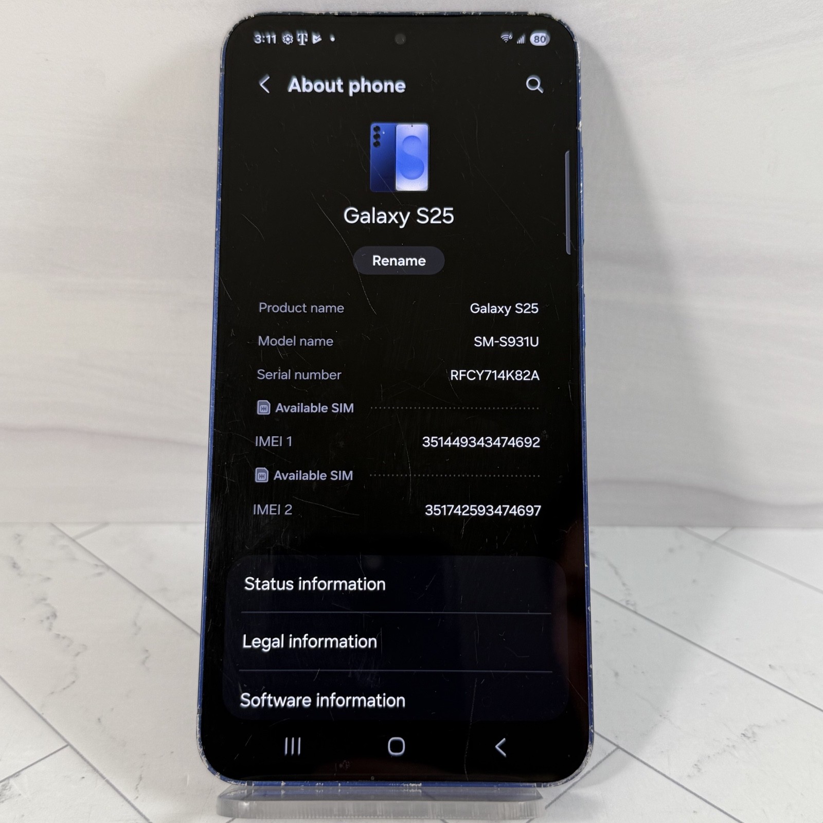 Samsung Galaxy S25 SM-S931U 128 GB Blue T-Mobile Only #H51