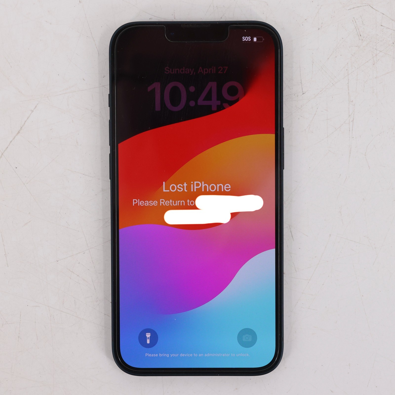 Apple iPhone 13 Midnight Black Admin Locked Lost Mode