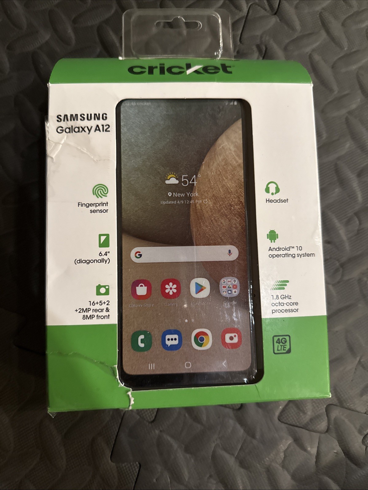 Samsung Galaxy A12 (32GB) – Blue Brand New 6.5″ Cricket Wireless Prepaid