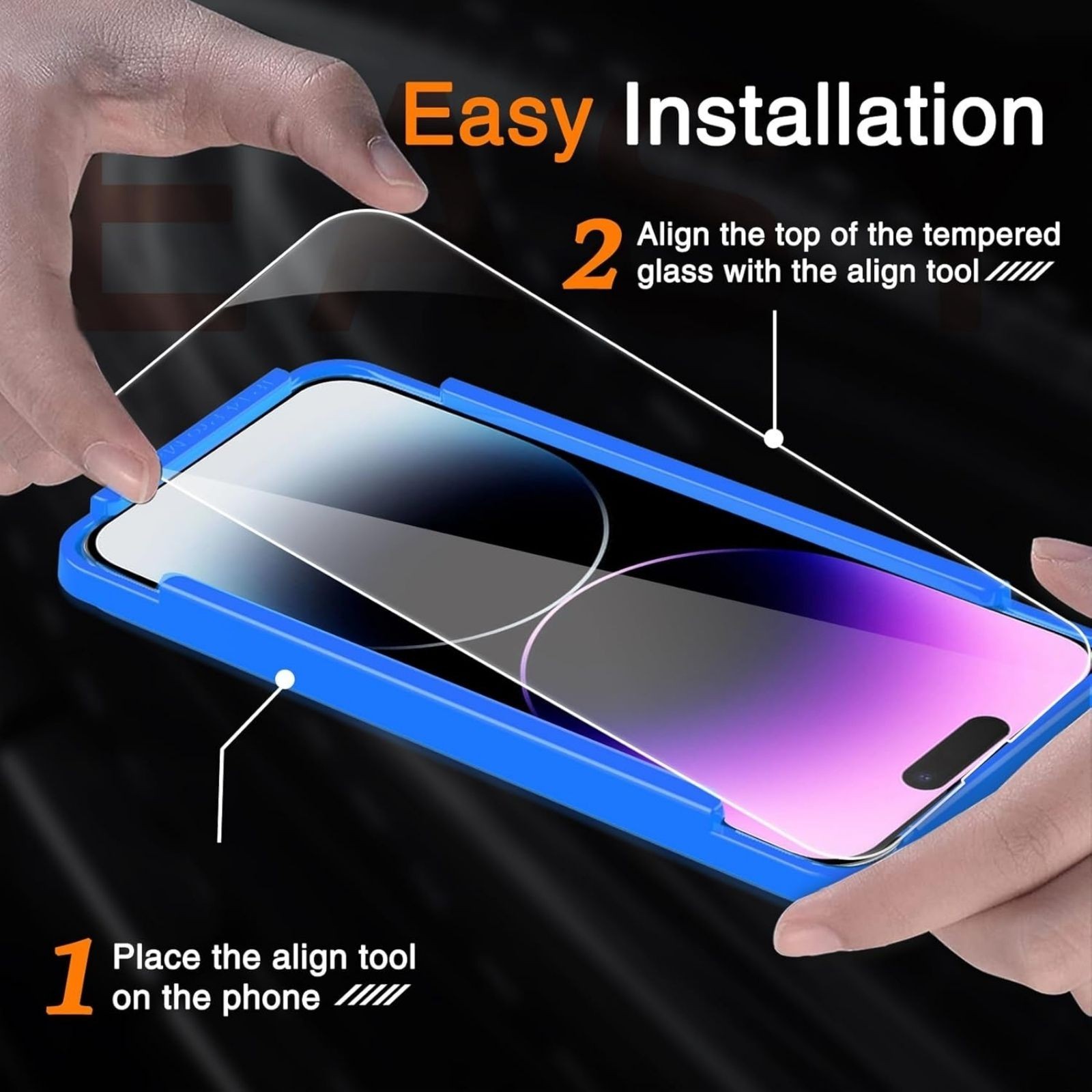 3 Pack Tempered Glass Screen Protector for iPhone 14 Pro Max, 9H Hardness