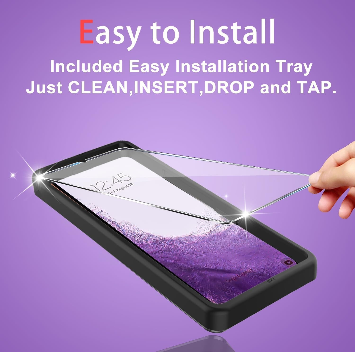 5in1 for Samsung Galaxy S22 Screen Protector Tempered Glass Anti-Buble HD