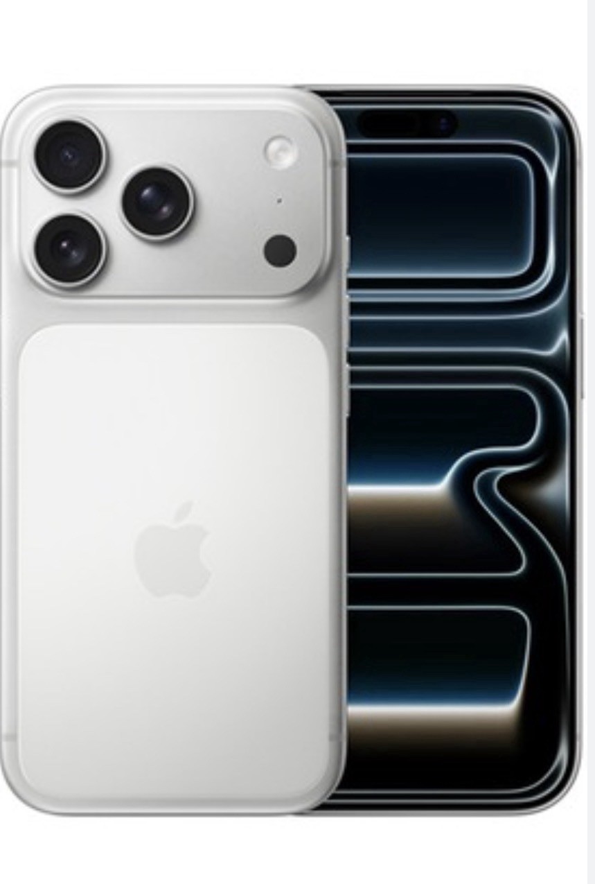 Apple Silver Smartphone Bar Style with Triple Rear Camera Sleek Design