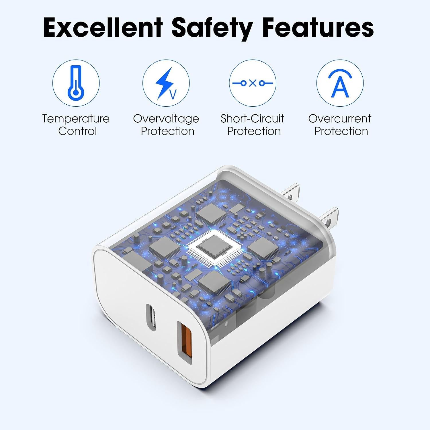 20W USB-C Wall Adapter Charger with 6ft Fast Charging Cable for iPhone 17/16