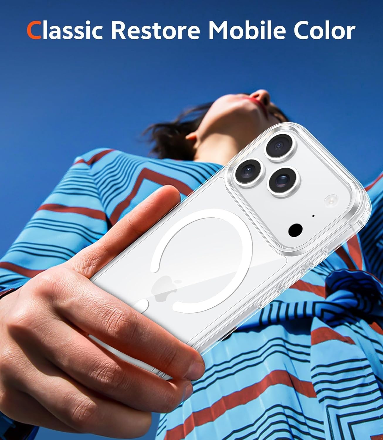 iPhone 17 Pro-Max Case: Slim Magnetic Transparent Cover with Screen Protector