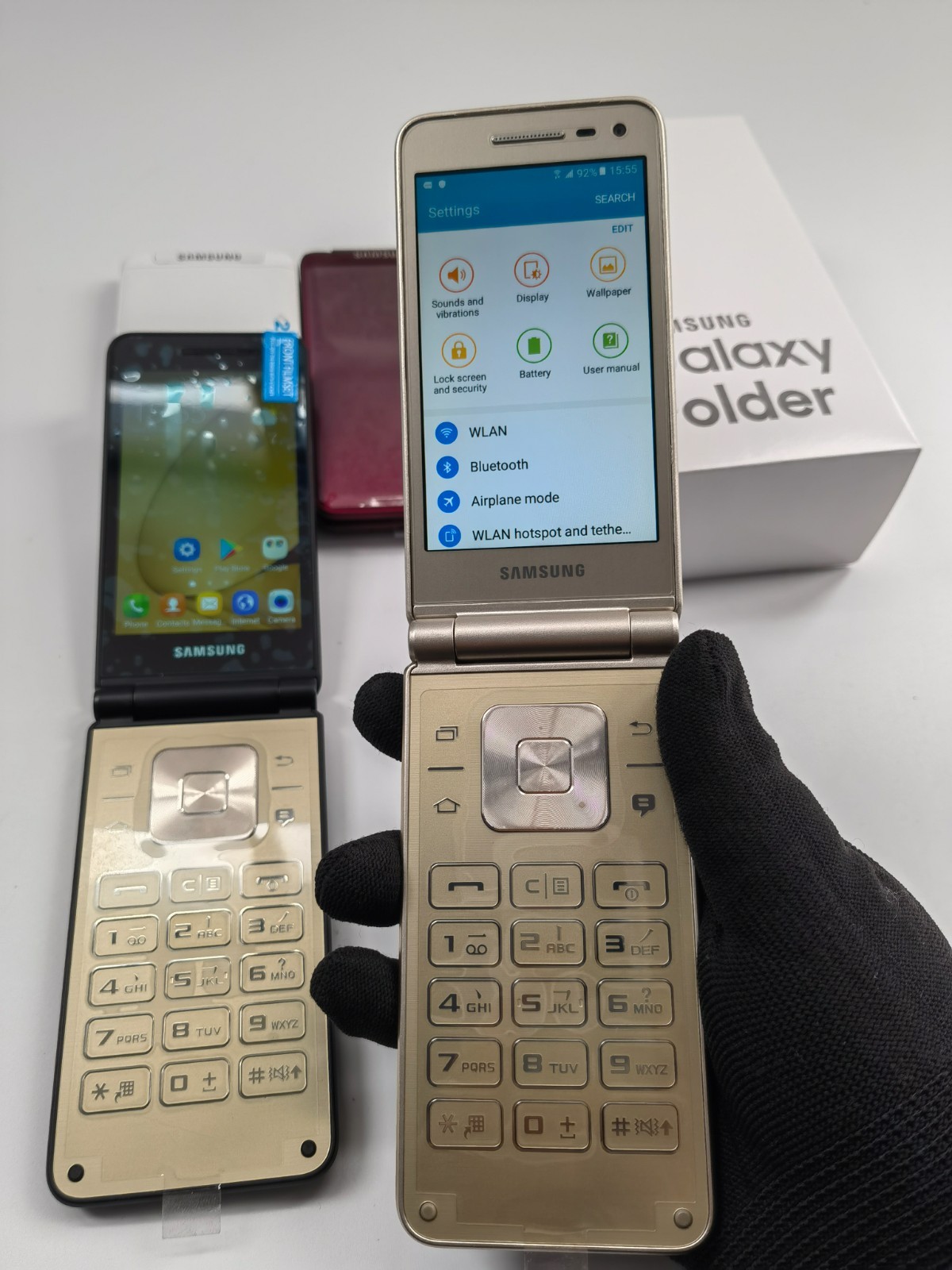 A++ Samsung Galaxy Folder SM-G1600 multiple colors Unlocked 4G flip phone