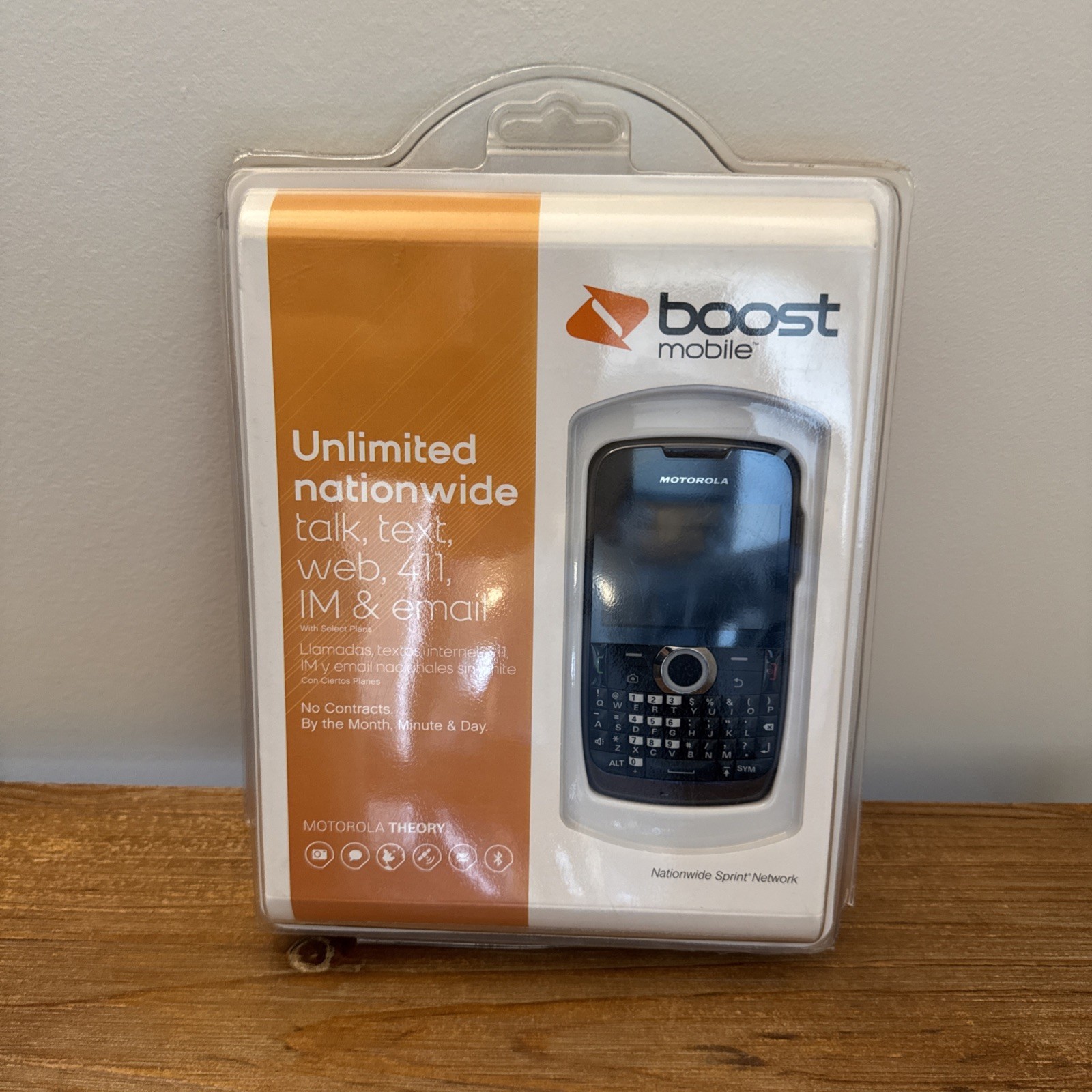 Motorola Theory – Black (Boost Mobile) Cellular – Factory Sealed Brand New