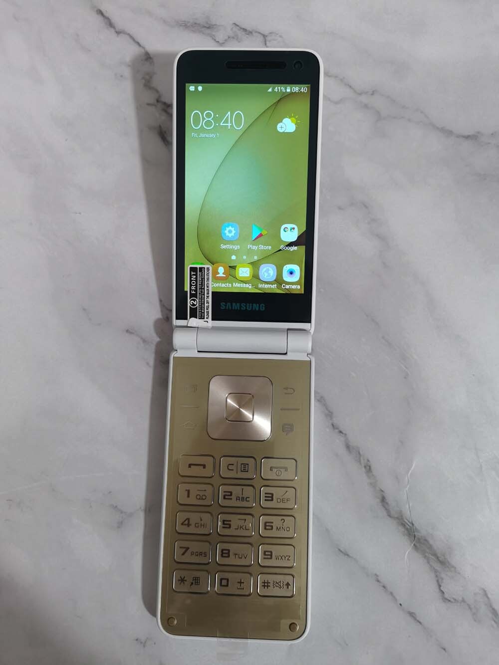 SM-G1600 Samsung Galaxy Folder 16GB Android Factory Unlocked Flip Smartphone