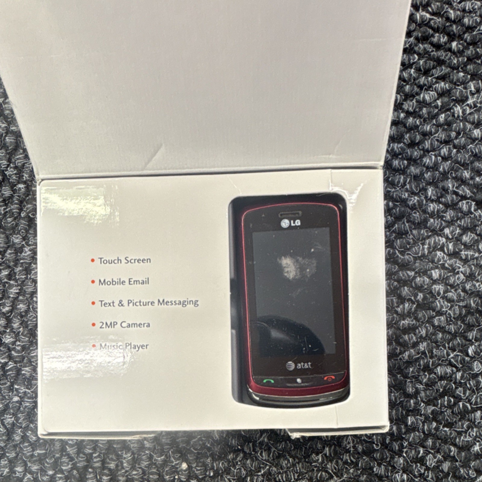 LG Xenon Red/Black AT&T Slider QWERTY Touchscreen 2MP 256GB w/ Box