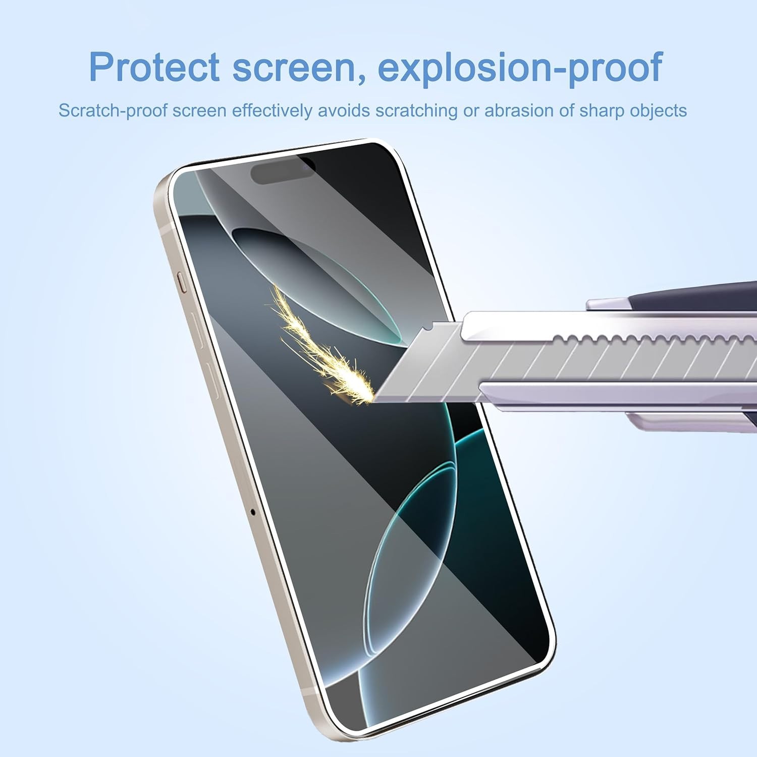 iPhone17 Pro 6.3″ 3 Pack Screen Protector with Installation Frame Tempered Glass
