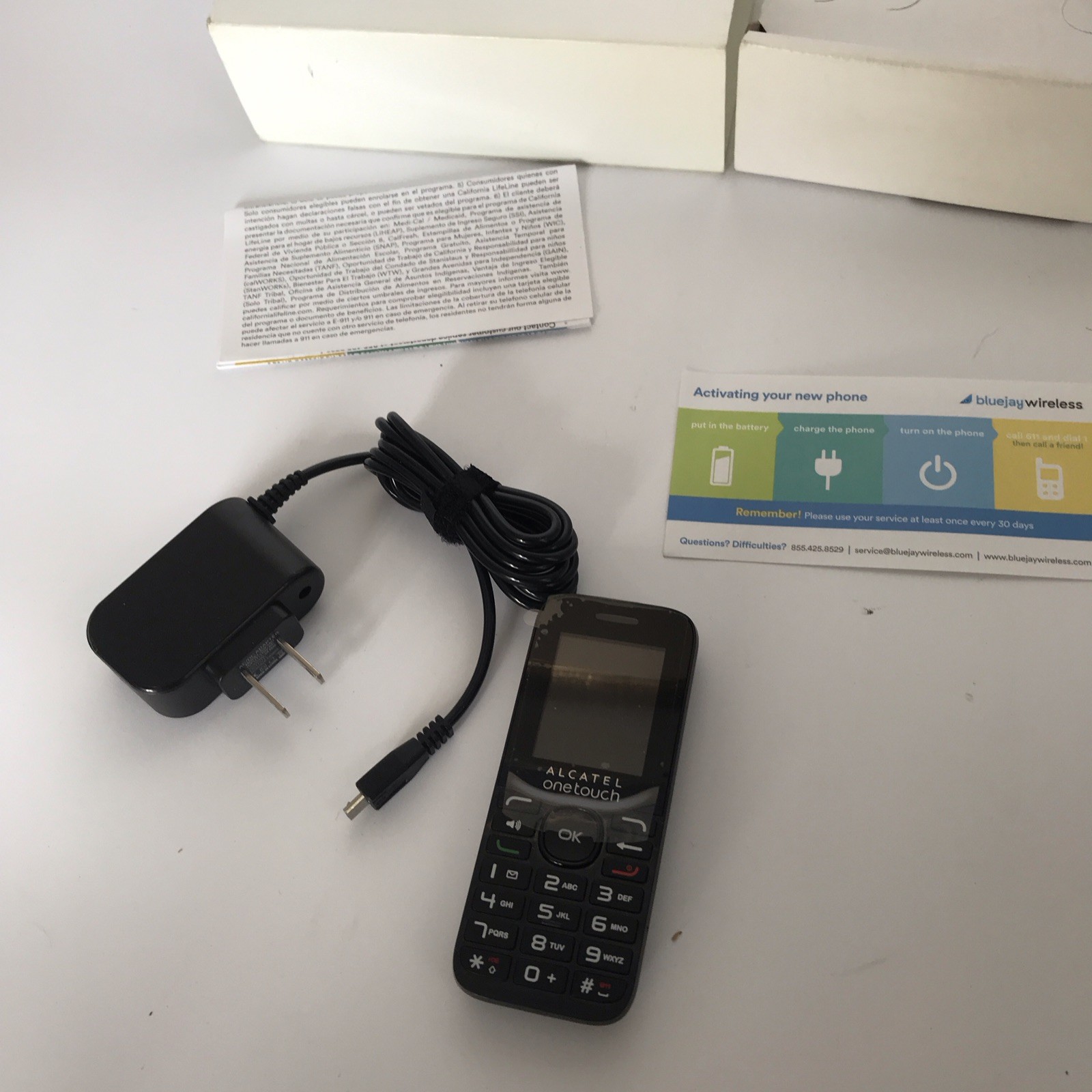 Alcatel 1018B OneTouch Black Bar Phone Single SIM Color Screen