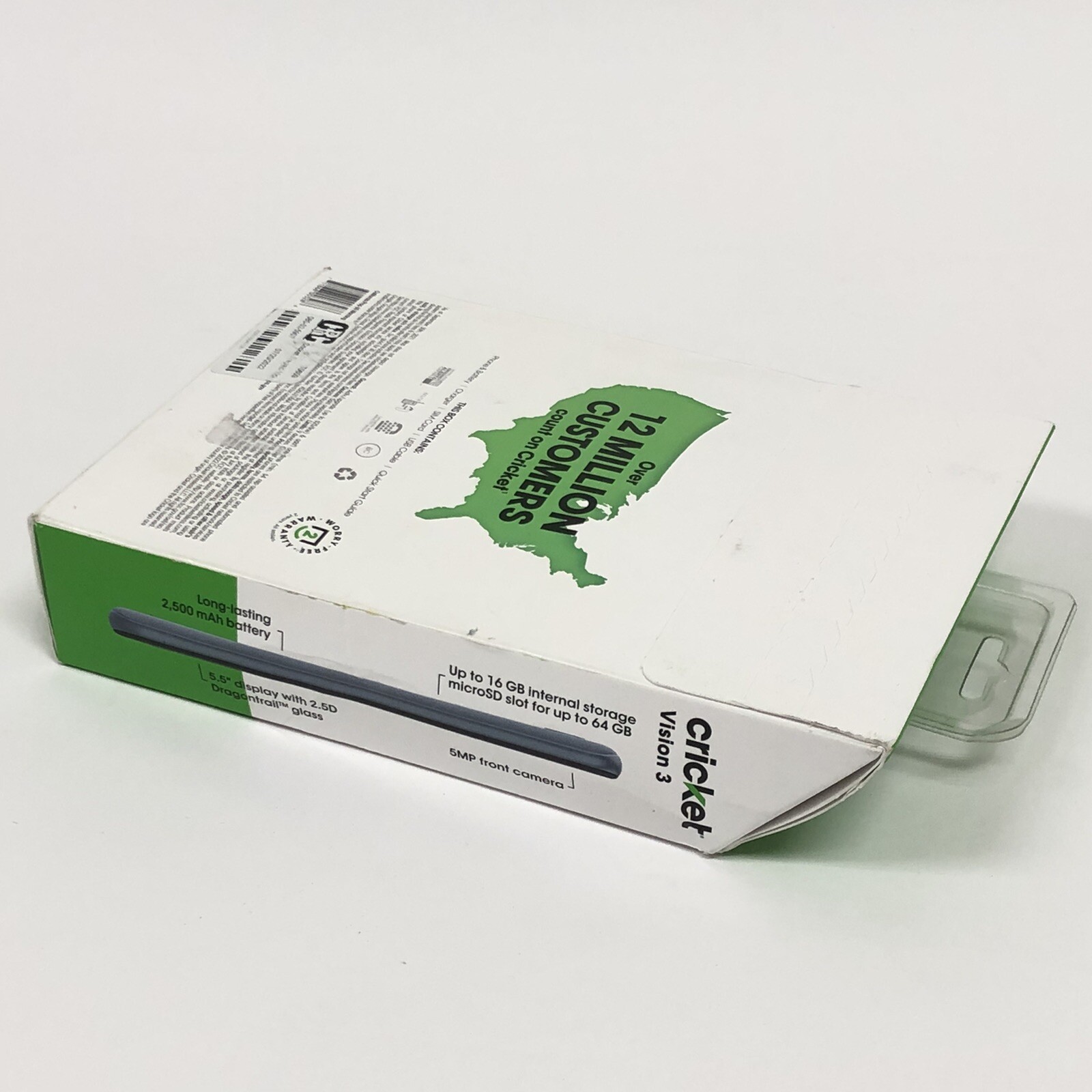 Vision 3 5.5” 16GB Cricket Wireless Phone NEW SEALED ACTIVATED READY TO SET UP