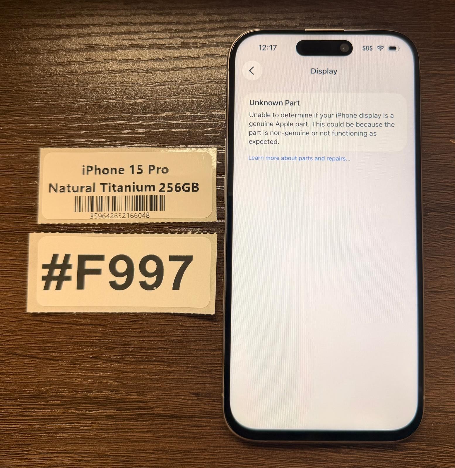 Apple iPhone 15 Pro 256GB Natural Titanim – For Use with AT&T- Read Seller Notes