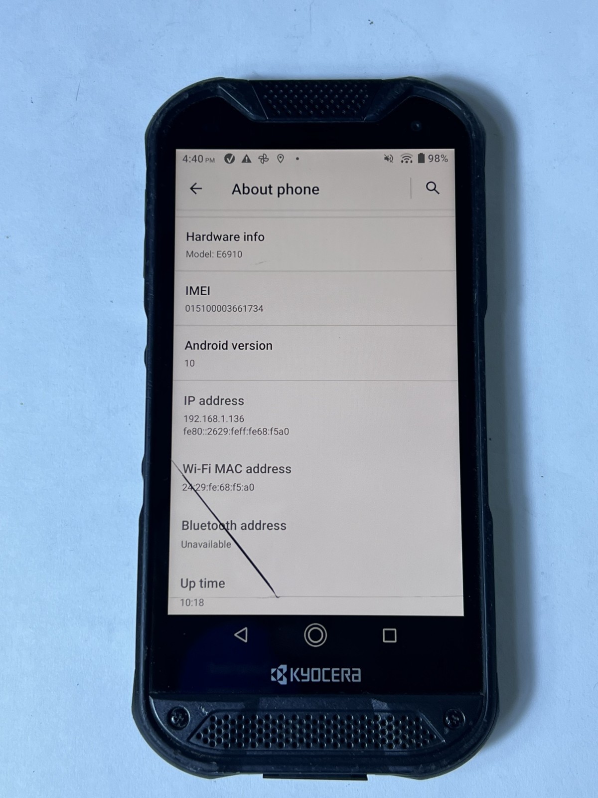 Kyocera DuraForce Pro 2 E6910 Rugged Smart Phone 64GB Verizon Cracked Glass ASIS