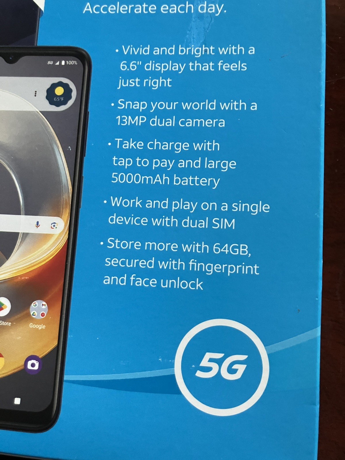 AT &T PROPEL 3 5G PREPAID BLACK 13 MP DUAL CAMERA UNOPENED BOX
