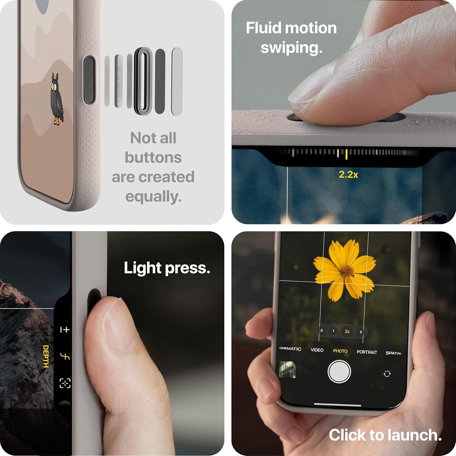 For iPhone 16 Pro Max 5G Case W/ Covered Camera Control Button & Thin Protection