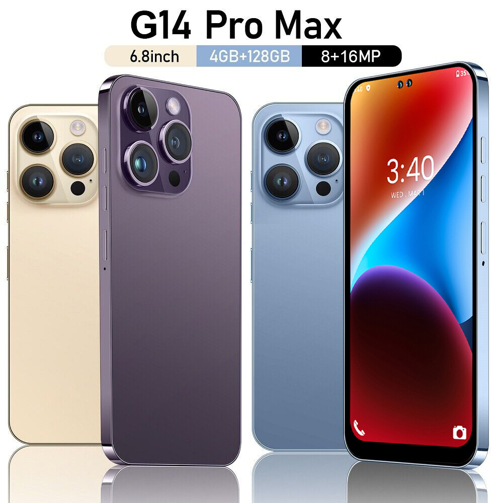 Unlocked Smartphone G14 Pro Max 5G 6.8″ 4GB+128GB Android Cell Phone 5000mAh