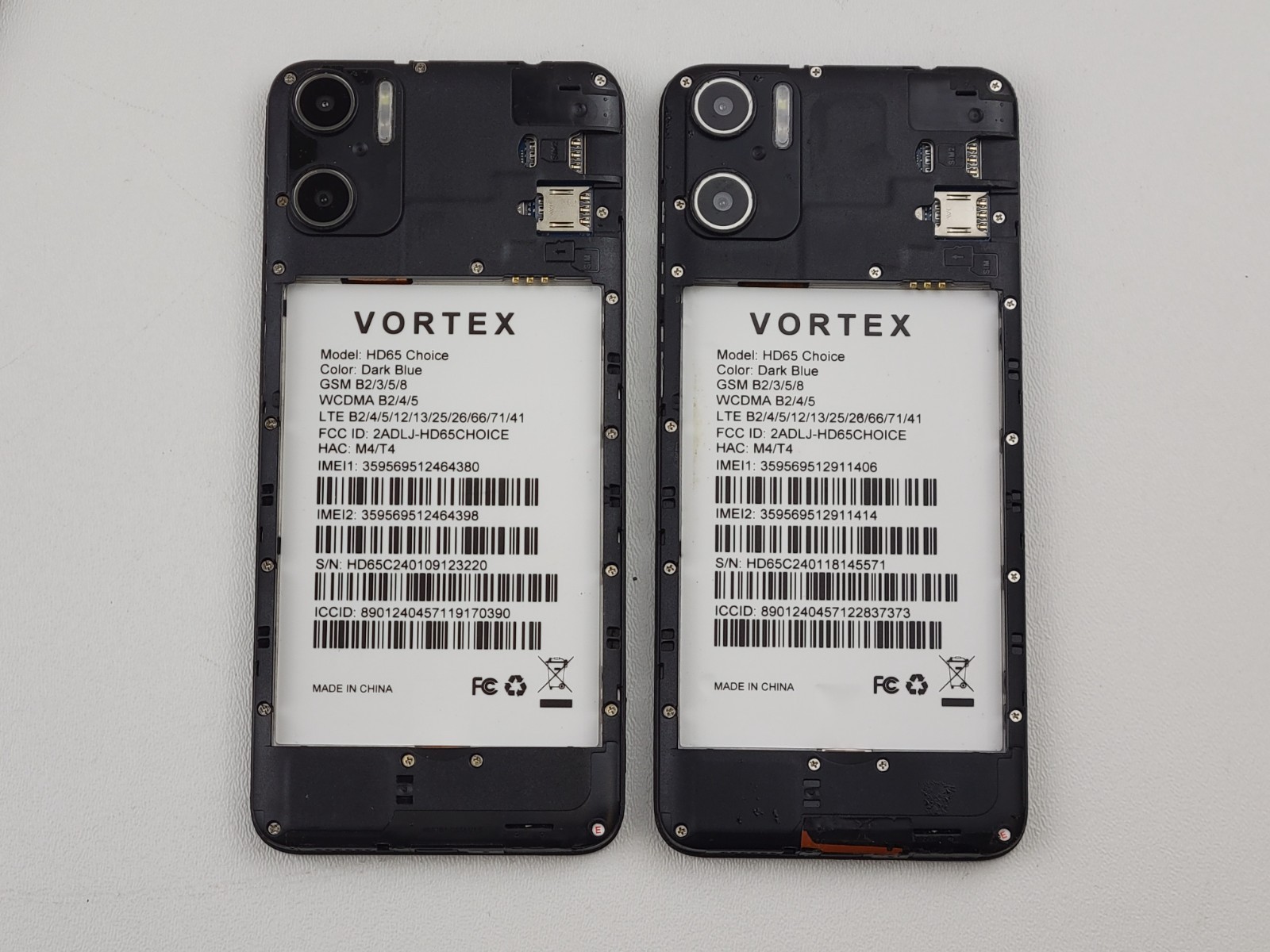 (Lot of 5) **REPAIR** VORTEX HD65 Choice – 32GB – (CARRIER UNKNOWN) Dual SIM