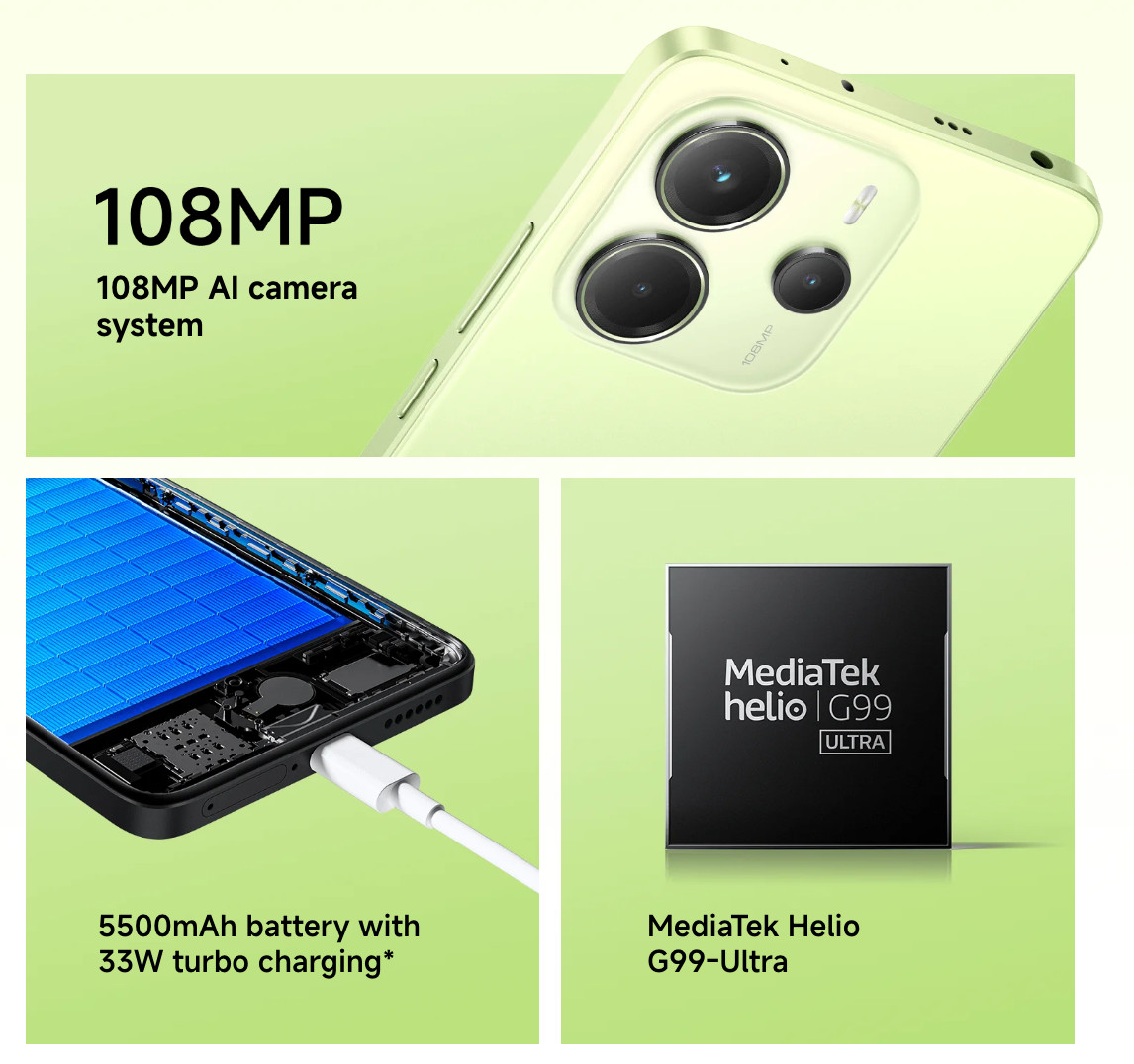 Xiaomi Redmi Note 14 4G LTE Ocean Blue – 8GB RAM – 256GB ROM – Unlocked – NEW