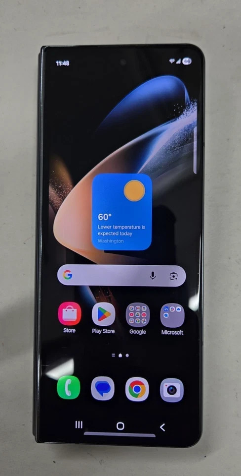 Samsung Galaxy Z Fold4 – SM-F936U 256GB Graygreen (Unlocked) CRACKED BACK *READ*