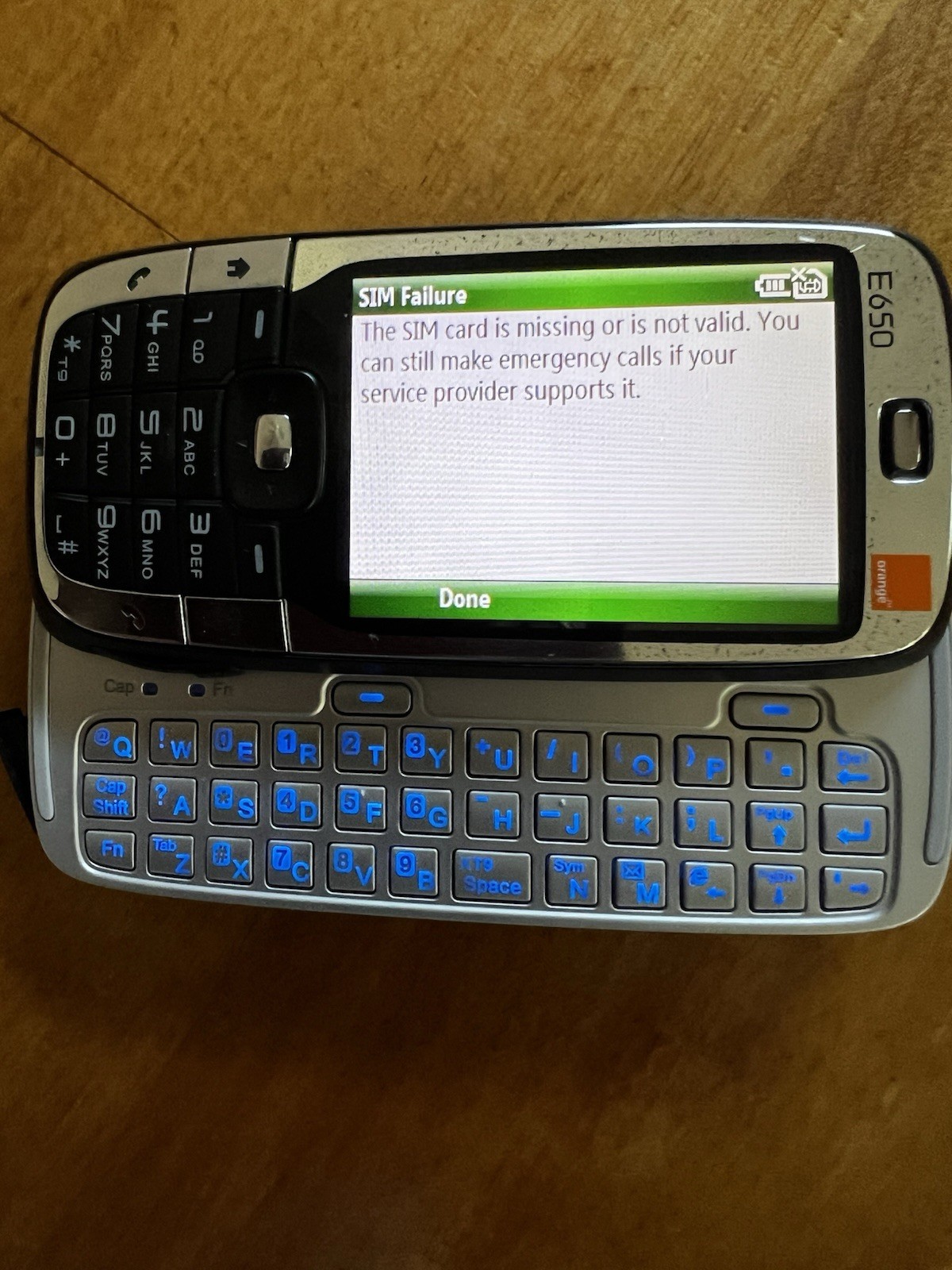 Smartphone (Orange-HTC) Fully Functional. Silver front and black body. Good!