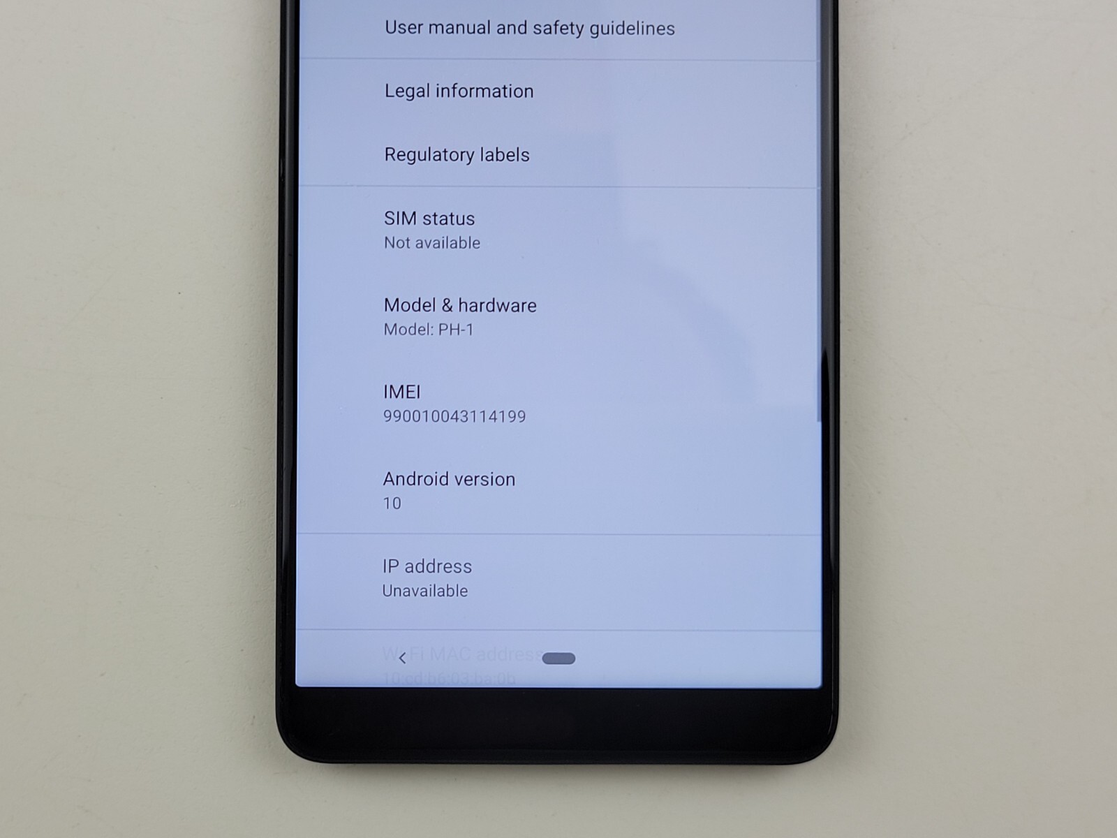 Essential Phone (PH-1) 128GB – Black (Sprint) Smartphone – J3582