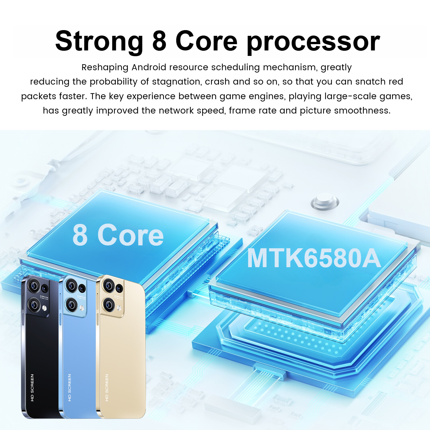Reno9 Pro Smartphone Android 6.8” Unlocked 4+64GB 5000mAh 12+24MP Dual Camera
