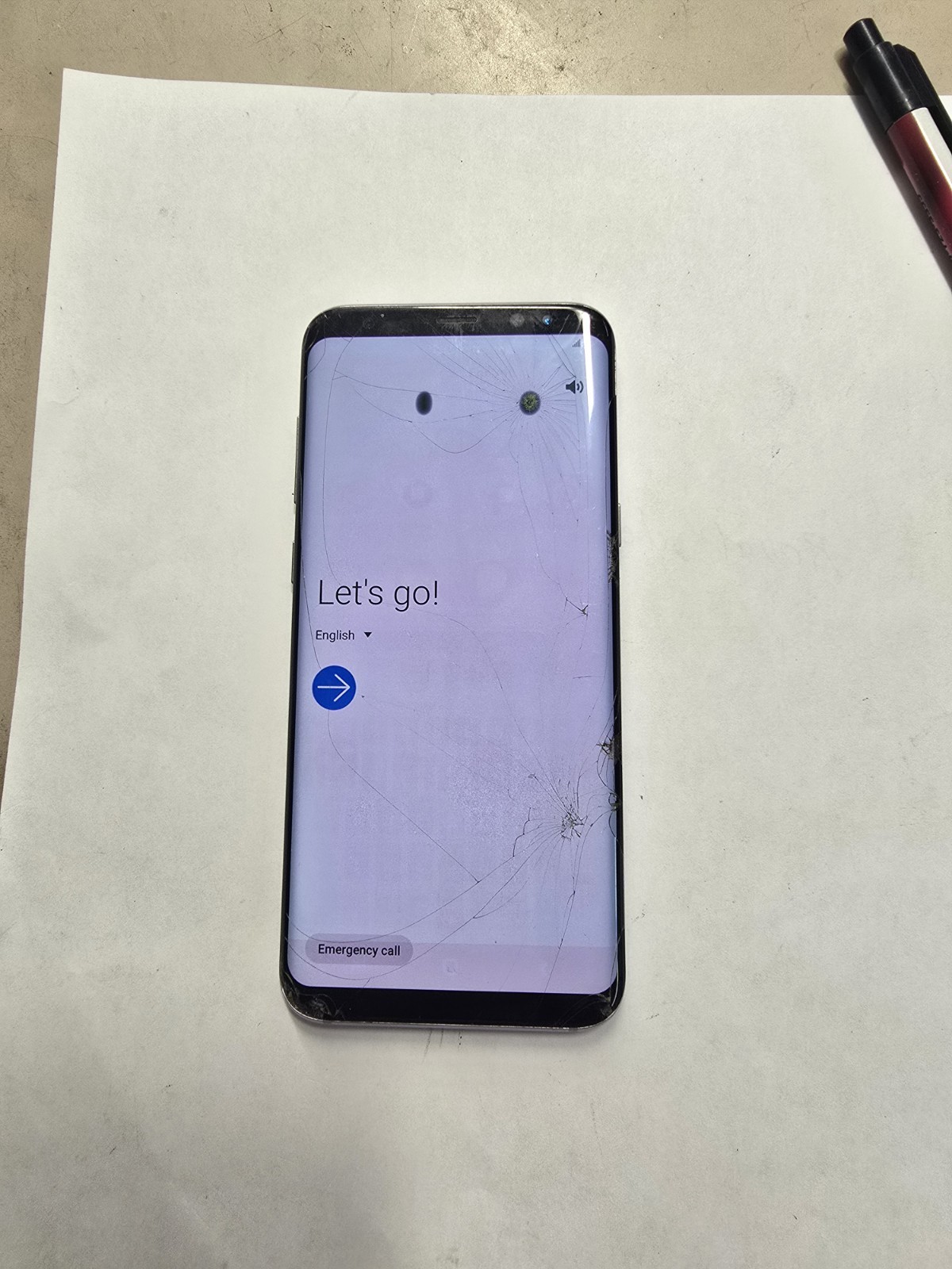 Samsung Galaxy S8 Plus 64 GB Orchid Gray UnlockedCracked Screen Touch Isn’t Work