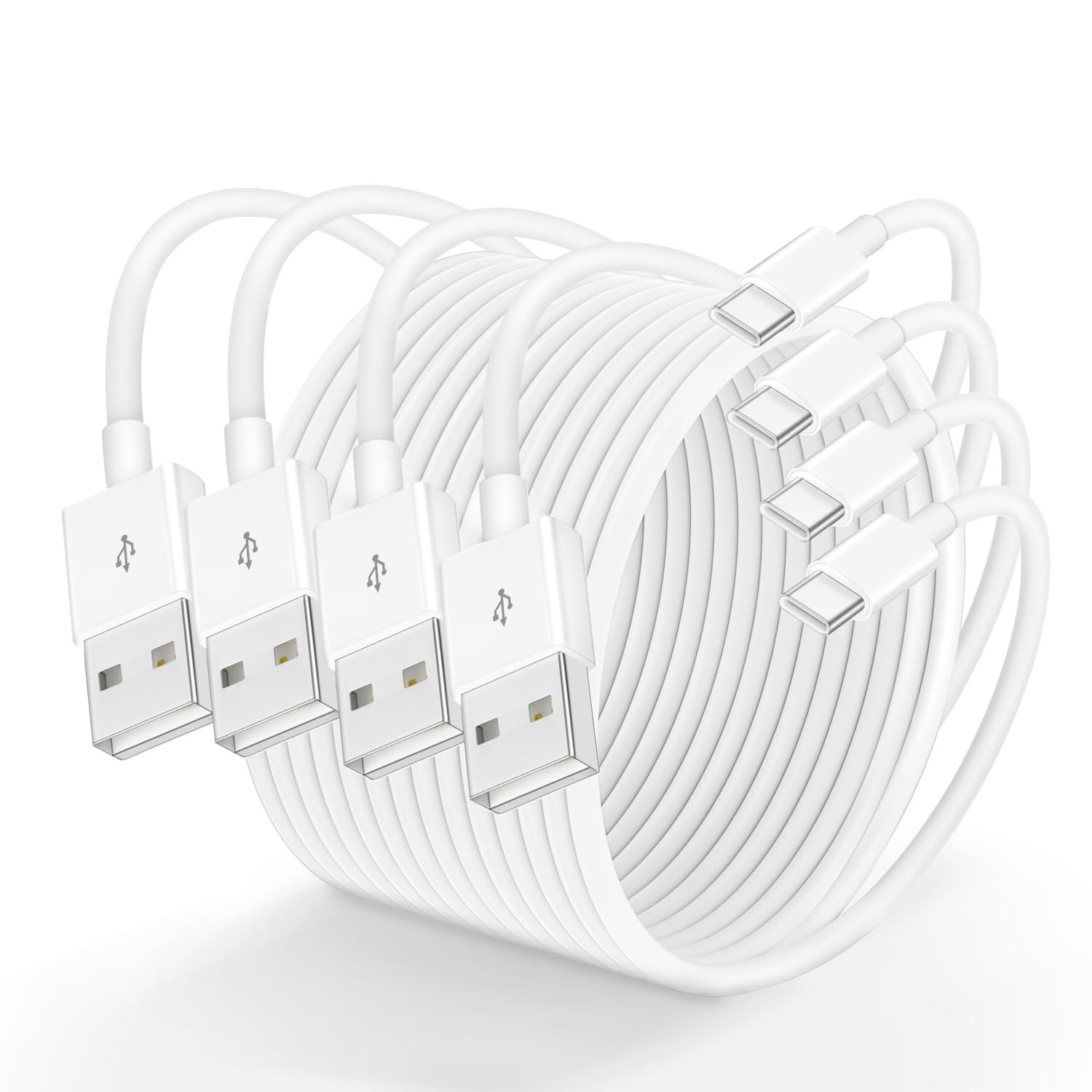 3FT USB A to Type-C Fast Charging Cable 4Pack for iPhone 17/16 and Other Devices