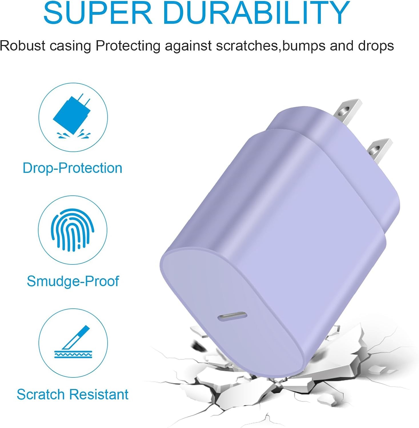 25W USB-C Fast Charger Adapter for iPhone 17, Samsung Galaxy S25/S24