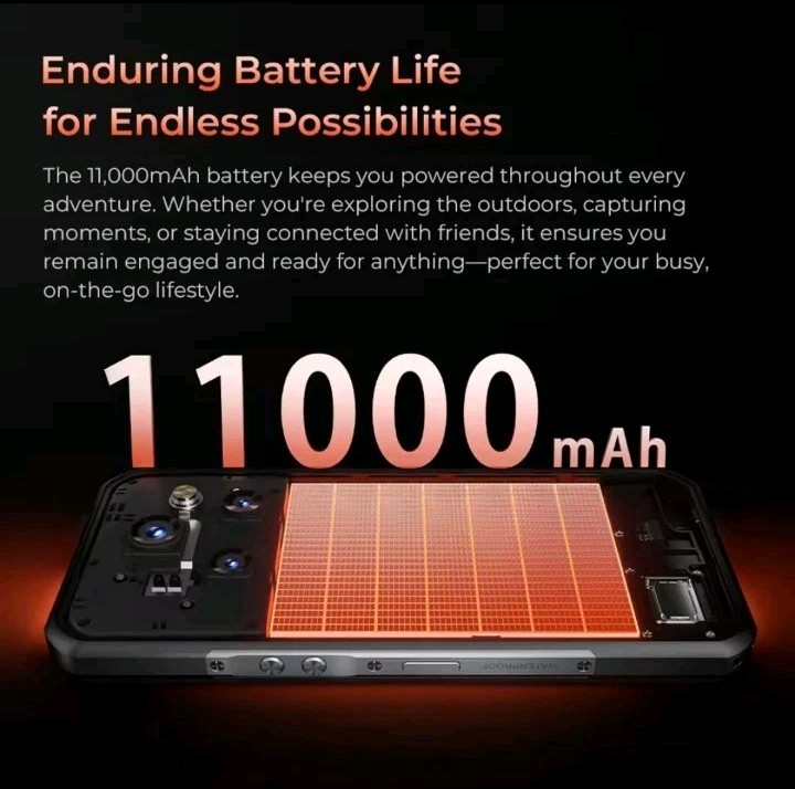 Oukitel WP55 PRO 5G Rugged Smartphone 48GB+512GB Android 15 108MP 11000mAh NFC