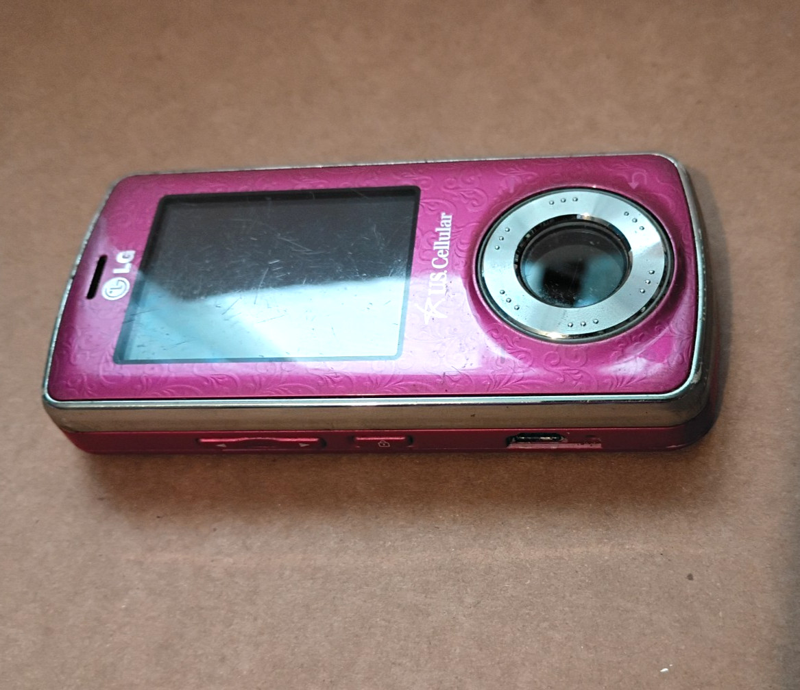 LG UX585 Rare Pink Slider Phone US Cellular Circular Touchscreen
