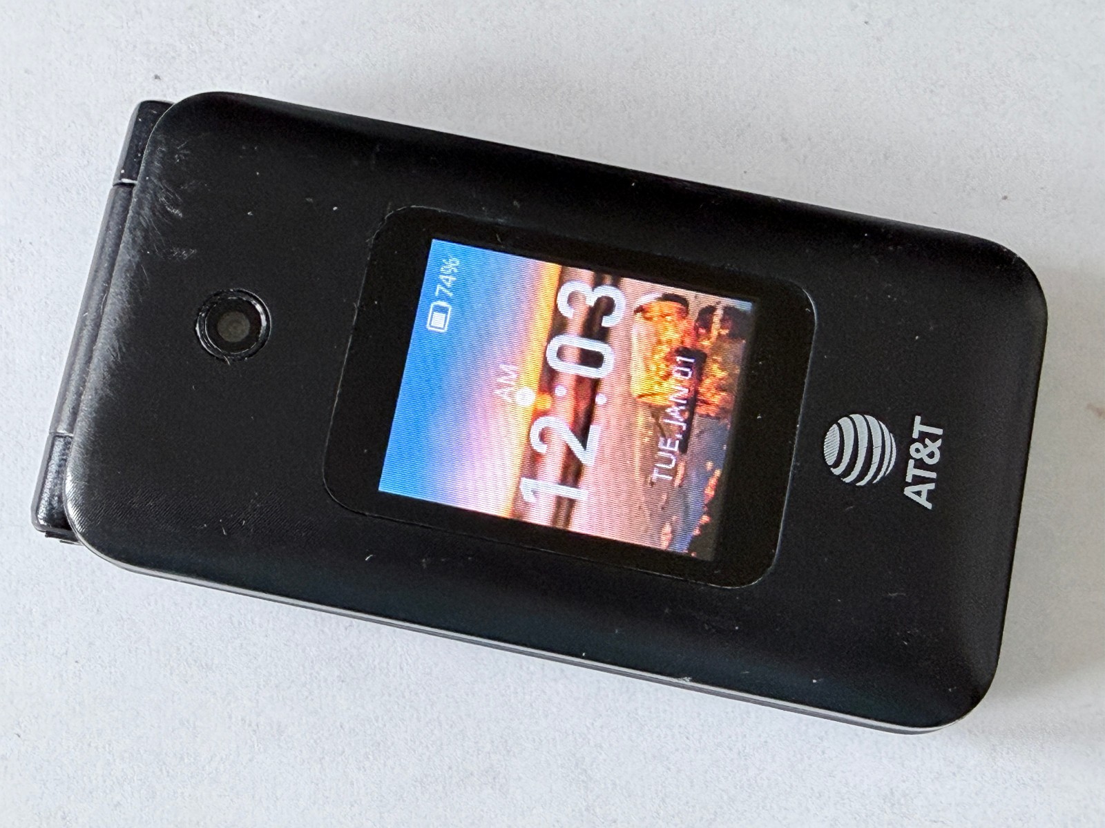 AT&T Cingular Flip IV U102AA 4G LTE Flip Phone KaiOS Black *READ*