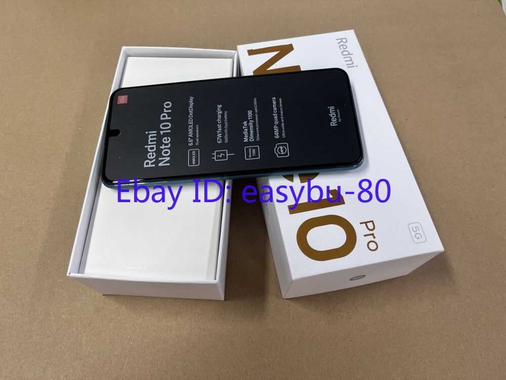 Xiaomi Redmi Note 10 Pro 5G-Dual SIM-64GB -Factory Unlocked-Octa-core-New Sealed