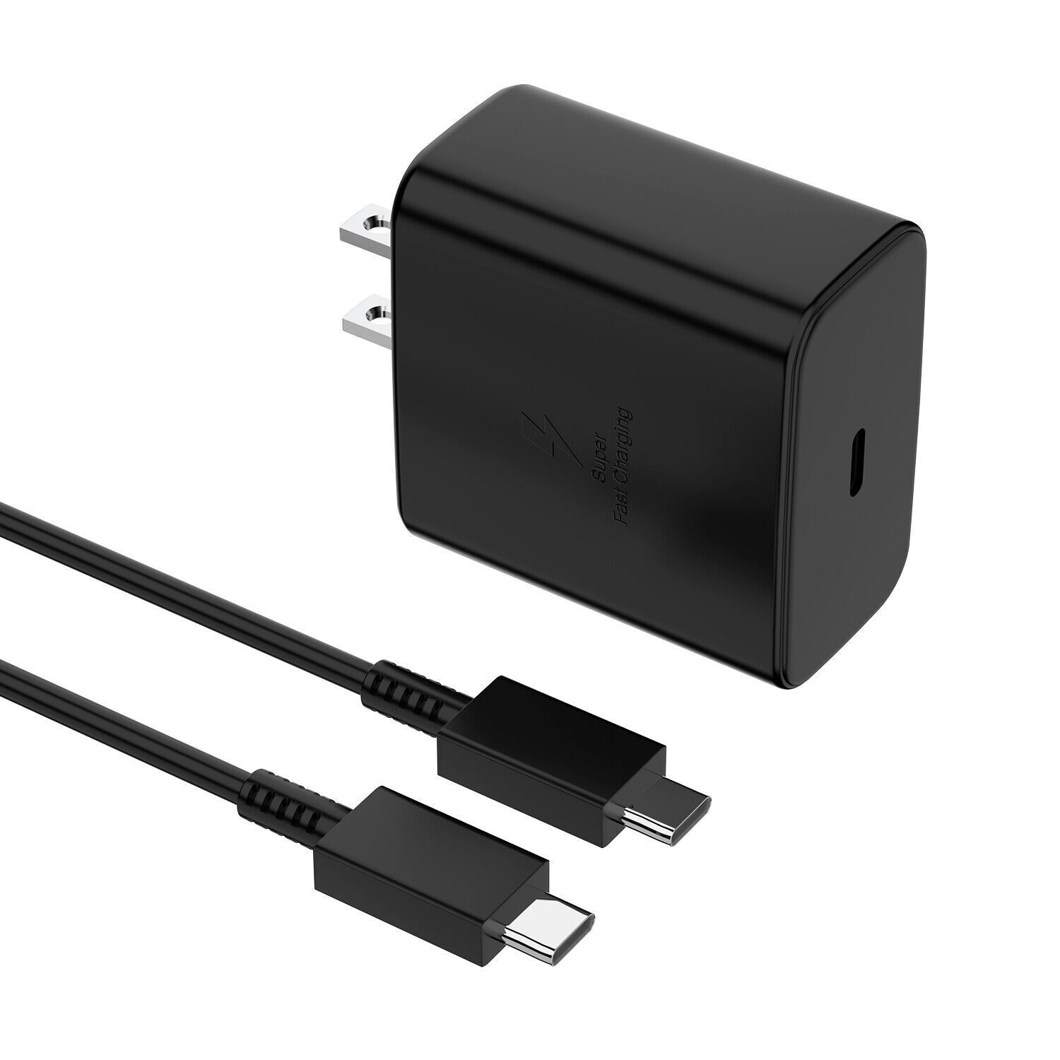 ⚡45W USB-C Super Fast Wall Charger Type C Charging Cable Fit Samsung S21/S22/S23