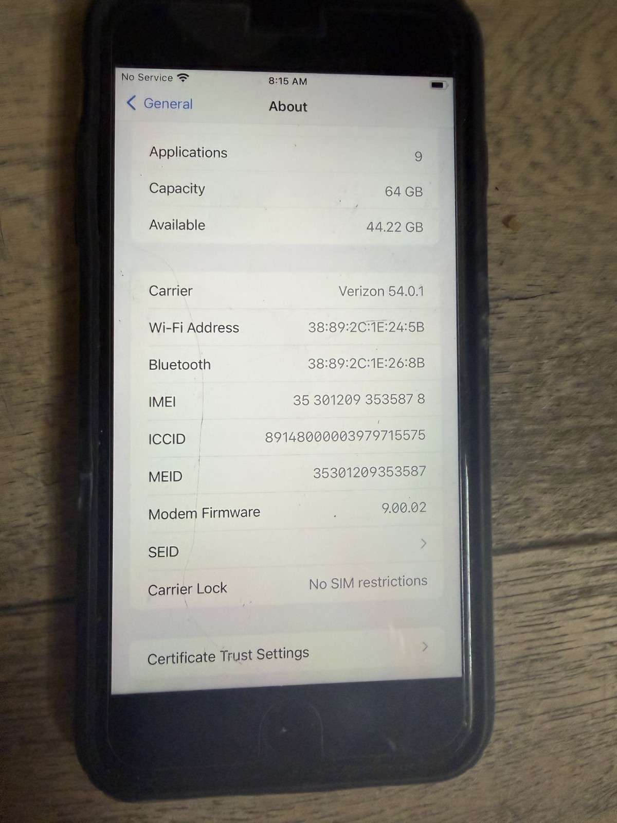 USED Apple iPhone 8 Plus 64GB Unlocked – 95% Battery Health Faint Screen Crack