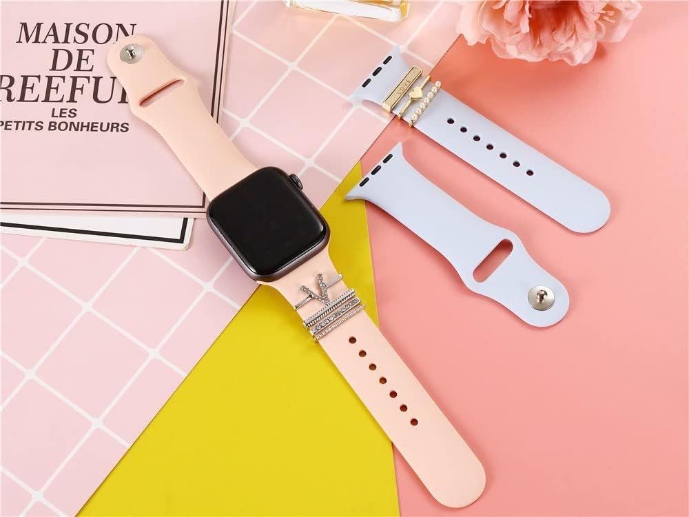 5Pcs Charms for Apple Watch Band 38mm 40mm 41mm 42mm 44mm 45mm 46mm 49mm Women