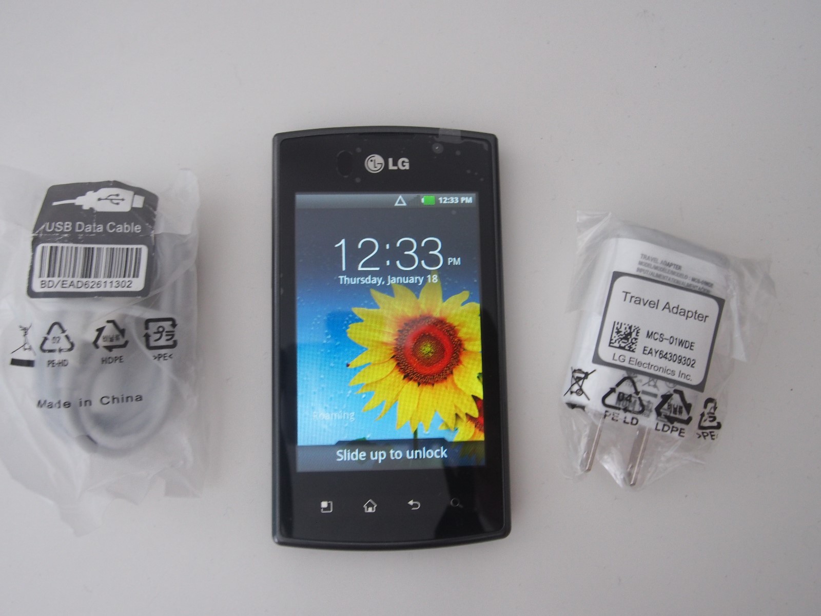 LG Optimus Plus AS695 (unknown) Carrier PREPAID CDMA Black,