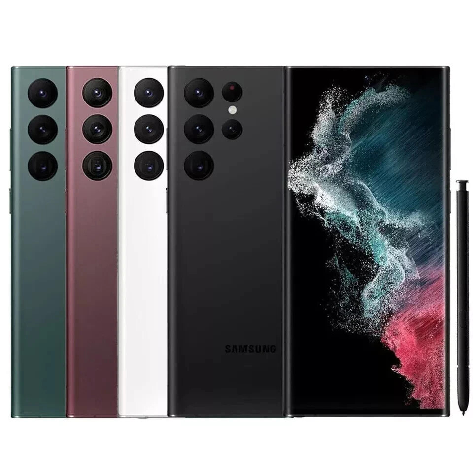 NEW SEALED Samsung Galaxy S22 Ultra (5G) SM-S908U 128/256/512GB Factory Unlocked