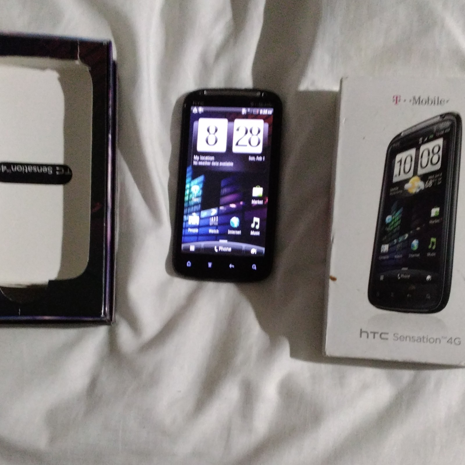 HTC Sensation 4G Black 4GB Android T-Mobile 4G Wi-Fi Dual Core 8MP w/ Box
