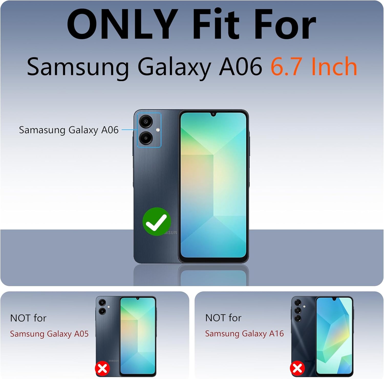 Heavy Duty Full-Body Shockproof Case for Samsung Galaxy A06 6.7″ – Blue