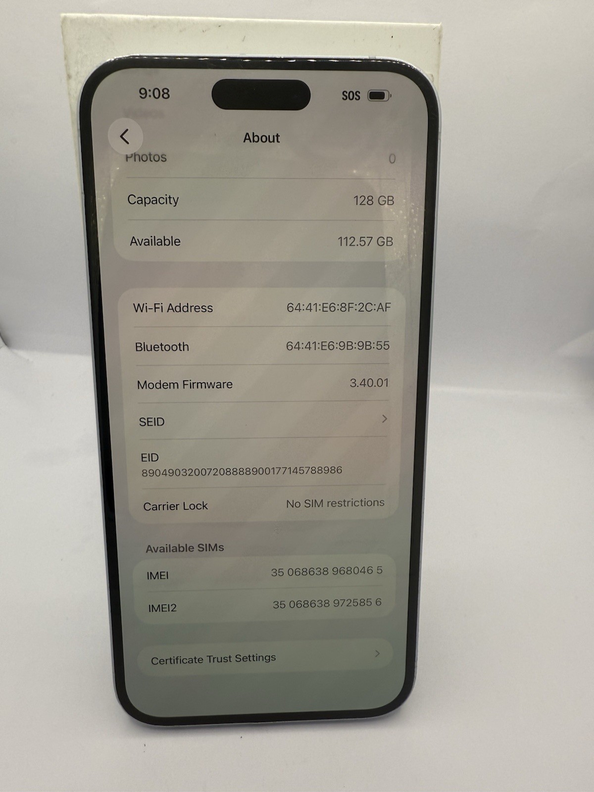 iPhone 15 Plus 128GB (Unlocked) Blue