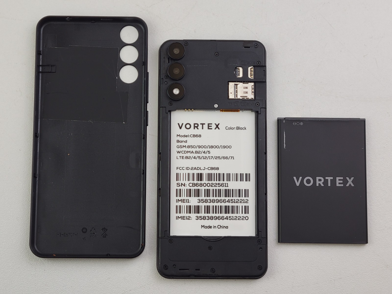 Vortex Cellular CB68 – 32GB – (CARRIER UNKNOWN) Dual SIM – BLEMISHED – H5590